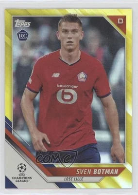 2021-22 Topps UCL Collection Yellow Foil /250 Sven Botman #105 Rookie RC - Image 1 of 2