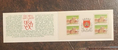 Portugal MNH Complete Booklet Castles Coat of Braganca - 1986 - Image 1 of 2
