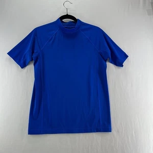 Lands' End Rash Guard Swim Top Youth L Kurzarm Mock Neck Stretch royalblau - Bild 1 von 11