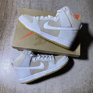 Nike SB Dunk High Pro ISO Sin Blanquear Natural DA9626-100 Para hombres Talla 10 NUEVO EN CAJA - Imagen 1 de 10