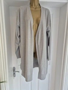 Tu Woman Long Grey Open Cardigan Size 16 New With Tags - Picture 1 of 6
