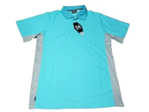 CALCUTTA Performance Polo Aqua Farbe Herren M Shirt Polyester Neu mit Etikett - Bild 1 von 6