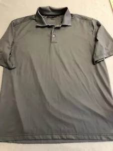 Pebble Beach Golf Polo Shirt MensXL Gray Solid Active Casual Knit Collared - Picture 1 of 4
