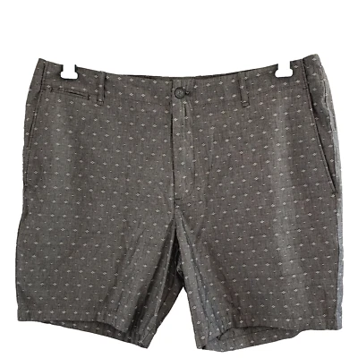 Calvin Klein Bermuda Shorts Mens Size 38 Charcoal Gray Mini Diamond Dot New - Image 1 of 4