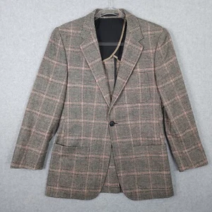 Paul Smith Jacket Mens 36 Plaid Wool Blend Sport Coat Blazer Single Button - Picture 1 of 18