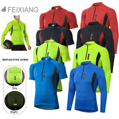 FEIXIANG Herren Radtrikot Fahrradtrikot Kurzarm&Langarm Fahrradbekleidung Fahrrad Trikot-