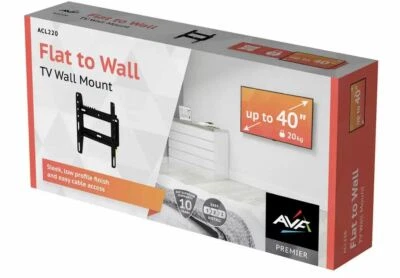 AVF up to 40" Flat to Wall TV Wall Mount Bracket ACL220 - Image 1 of 4
