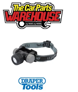 DRAPER 51753 WPHT2 CREE 3W LED WATERPROOF HEAD LAMP (3 X AAA BATTERIES) - Picture 1 of 2