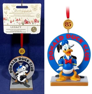 DONALD DUCK CLUB Legacy DISNEY SKETCHBOOK ORNAMENT 85 Years 2 FIGURES Classic - Picture 1 of 10