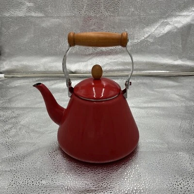 Kettle, IH, gas, direct flame, stylish, red, drip kettle - Image 1 of 4