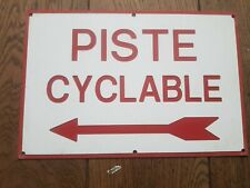 PLAQUE SNCF PISTE CYCLABLE 