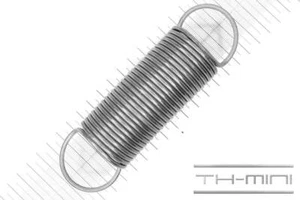 Zug-Feder 3mm Haken Öse 40x140mm 18kg Spiral Edel-stahl rostfrei Metall - Bild 1 von 1