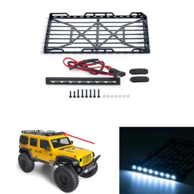 RC Luggage Carrier Roof Rack With Spotlights For 1/24 Axial SCX24 90081 AXI00002 - Image 1 of 4