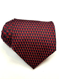 Brooks Brothers Makers Mens Silk Tie Red & Black Christmas Trees Necktie - Picture 1 of 14
