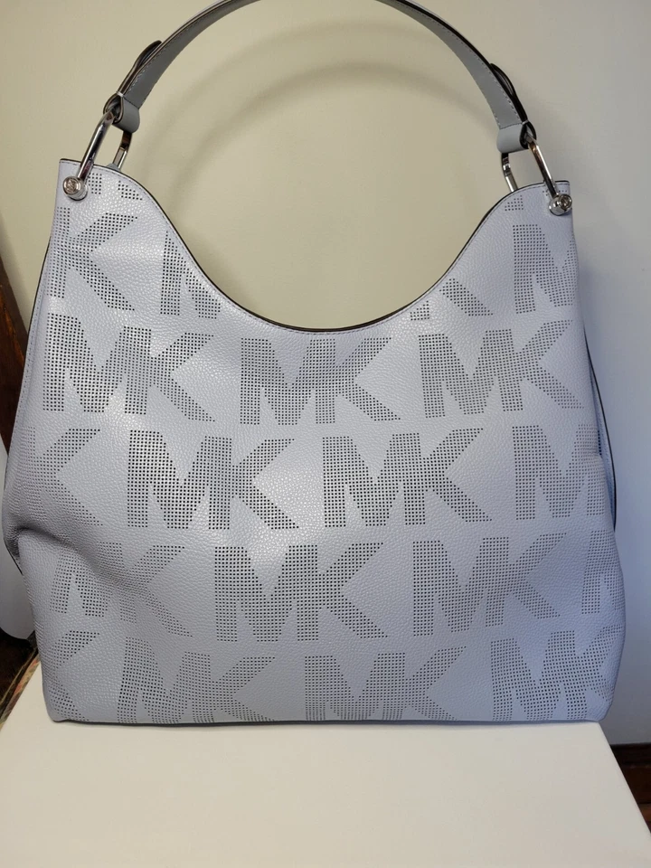 Michael Kors Joan Women's Slouchy Shoulder Bag - XL - Pale Blue