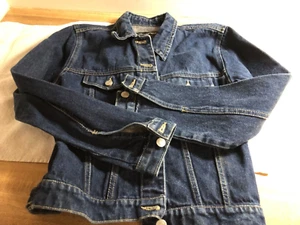 No Boundaries Womens Jean Jacket -Juniors Size Small (3/5) - Denim Faded Trucker - Picture 1 of 9