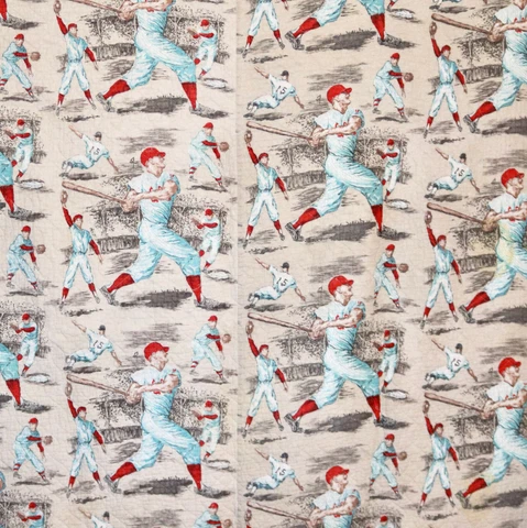 illustrated baseball player print  quilted blanket Cover