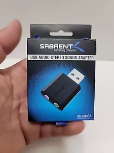 SABRENT USB External Stereo Sound Adapter for Windows & Mac Plug and Play NIB... - Picture 1 of 4