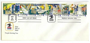 1489-98 Postal People USPS, on one #11 USPS FDC - Picture 1 of 1