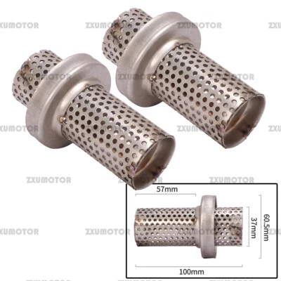 2x Motorcycle Exhaust 60mm DB Killer Silencer Muffler Baffle Eliminate Noise - Image 1 of 4