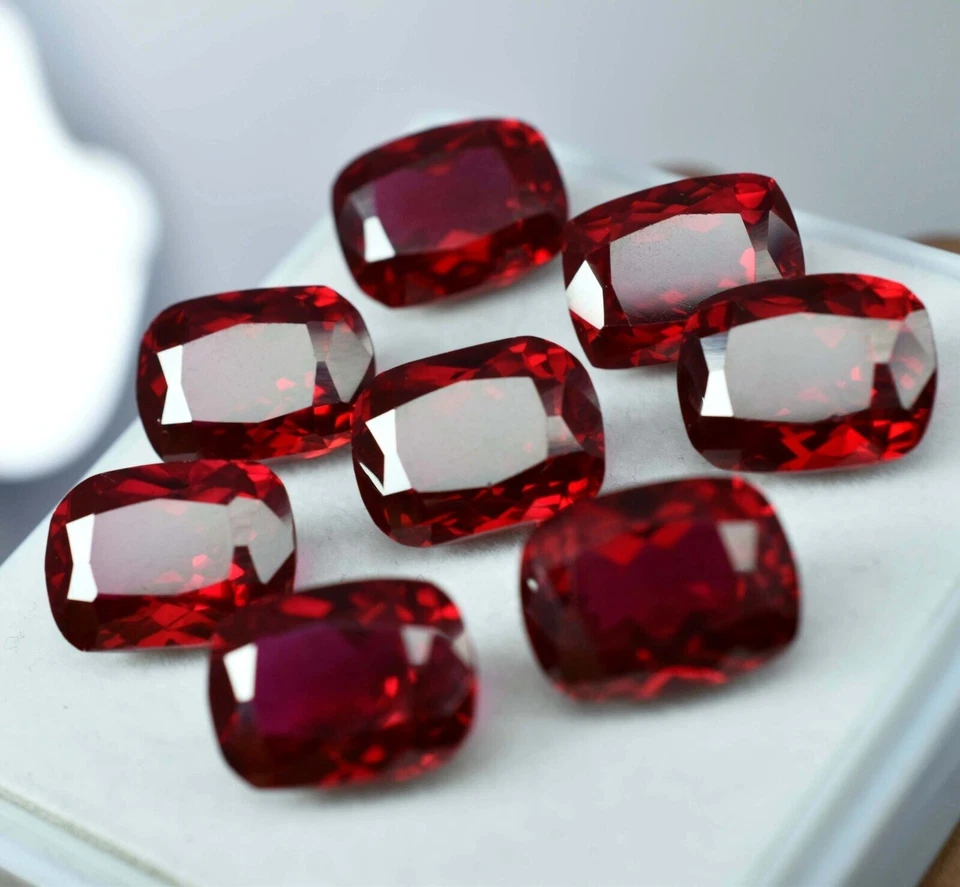Natural 200Ct Burmese Certified Red Ruby Flawless Lot Cushion Cut Loose Gemstone - Image 1 of 4