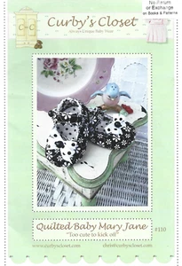 Curby's Closet Pattern #110-Quilted Baby Mary Jane-Sizes 1 (3-6 Mo) 2 (6-9 Mo) - Picture 1 of 1