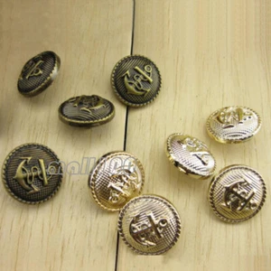 12pcs Anchor Pattern Bronze Rose Gold Resin Shank Button For Sewing Shirt 18mm - Picture 1 of 7
