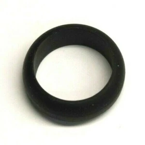 Gummiring Größe 9 schwarz Silikon Fingerringe bequeme Eheringe für Männer - Bild 1 von 2