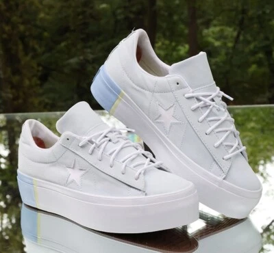 Converse CT All Star One Star Plataforma Azul Mujer Talla 9.5 Personalizado 559903C Foto 1 de 4