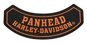 Harley-Davidson 5 in. Embroidered Panhead Rocker Emblem Sew-On Patch 8014209 - Picture 1 of 2