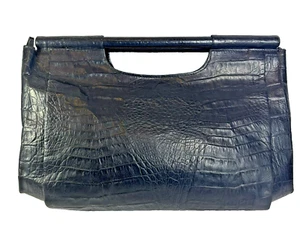 Vintage Italienische Handtasche Clutch Holzgriff - Bild 1 von 19