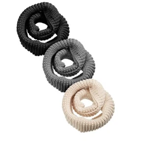 3 Pieces Kids Winter Knitted Scarf Soft Kids Winter Loop Knitted Neck Warmer - Picture 1 of 4