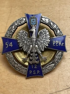 POLAND.54th KRESOWY INFANTRY RIFLE REGIMENT,BADGE;SIZE 39 x 39 mm.By A.PANASIUK. - Picture 1 of 9