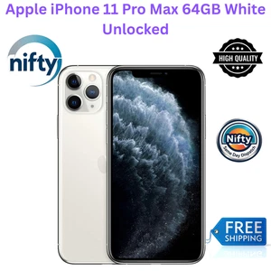 Apple iPhone 11 Pro Max 64GB White Unlocked +90% battery Health Pristine A++ - Picture 1 of 6