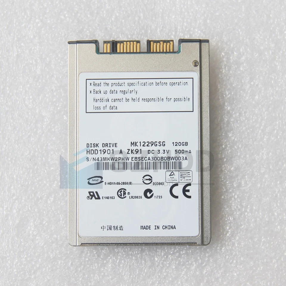 NEW 1.8'' MK1229GSG MICRO SATA 120GB Hard Disk Drive For HP 2530P 2730P 2740P - Image 1 of 3