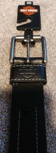 New! Harley Davidson Black Adjustable Belt Men's Size 40 - Picture 1 of 5