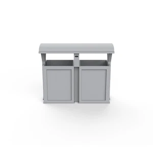 SSMODEL 1:43 Street Garbage Bin Trash Can 2pcs - Picture 1 of 1