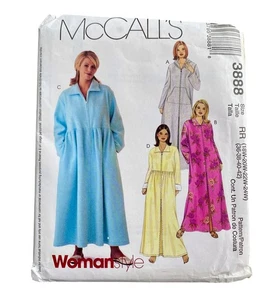 McCalls Talla Grande Bata Patrón Cremallera Bolsillos Frontales Largo 18 20 22 24 Sin Cortar FF DE COLECCIÓN - Imagen 1 de 3