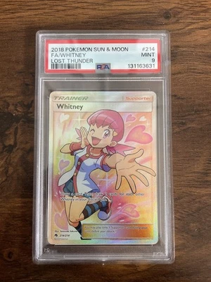 Pokémon Whitney 214 Full Art PSA 9 Mint - Sun and Moon 2018 Lost Thunder - Image 1 of 2
