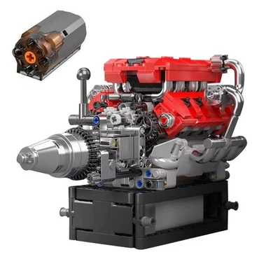 1* V8 Engine Motor Mechanical Engineering Model Building Block Toy Collection - Image 1 of 4