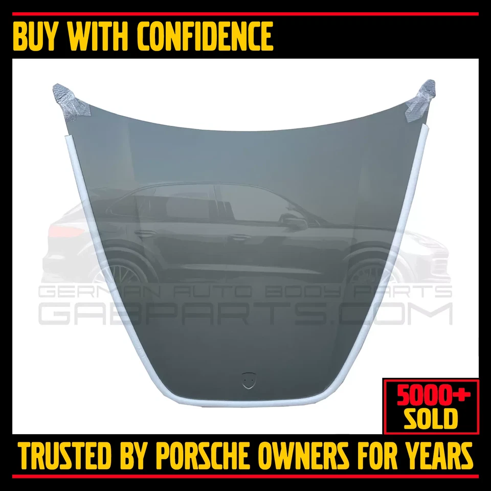 New Premium Aluminum Hood Porsche Cayenne 2011-2014 95851101102GRV Lid Bonnet - Imagem 1 de 4