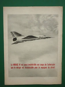 6/1964 PUB AVIONS MARCEL DASSAULT MIRAGE IV FAS ARMEE DE L'AIR SNECMA ATAR AD - Picture 1 of 1