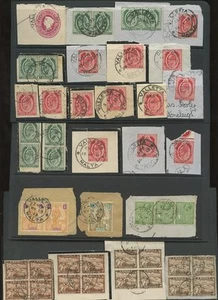 MALTA 1900-1923 USED on PIECE 46 STAMPS inc BLOCKS etc - Picture 1 of 1