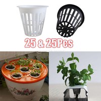 50Pcs 2 Zoll Garten Runde Schlitz Mesh Net Cups Töpfe Eimer Für Hydroponik