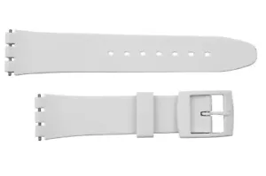 Swatch Replacement 17mm Plastic Watch Band Strap White - Picture 1 of 1