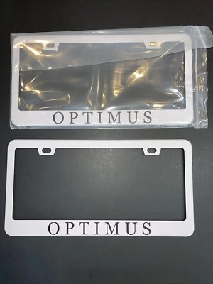 Lote de 2 cubiertas de marco de matrícula estándar de EE. UU. blancas OPTIMUS Foto 1 de 2