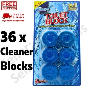 36 Blocks Cistern Blue Blocks Toilet Bowl Freshener Cleaner Bloc Loo Blu Tablet - Picture 1 of 15