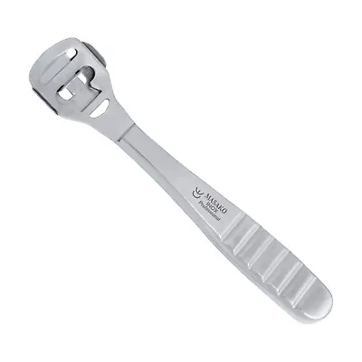 MASAKO INSTRUMENTE Hornhauthobel Längshobel Hornhaut Fußpflege Edelstahl geriffelter Griff Hobel RF