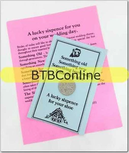 Lucky Sixpence for her Shoe ~ Wedding Bride 6 Six Pence Tradition Bridal Coin - Picture 1 of 3