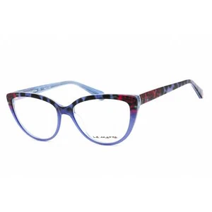 La Matta Women's Eyeglasses Blue/Multicolor Plastic Cat Eye Frame LMV3207 03-09 - Picture 1 of 2